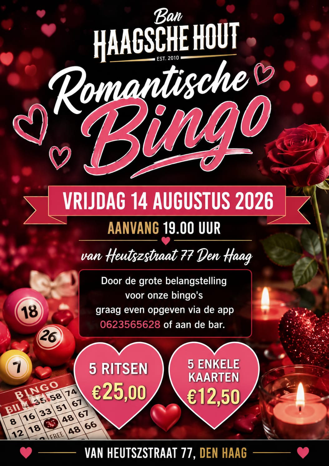 Romantische Bingo bij Bar Haagsche Hout!