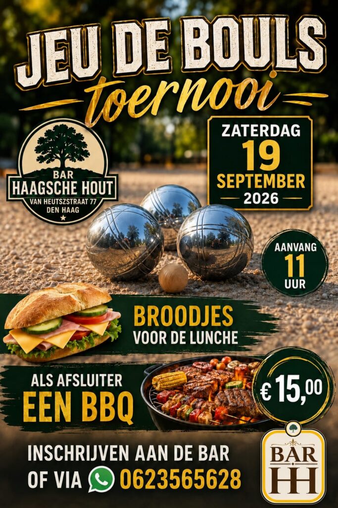 Jeu de Boules Toernooi bij Bar Haagsche Hout!