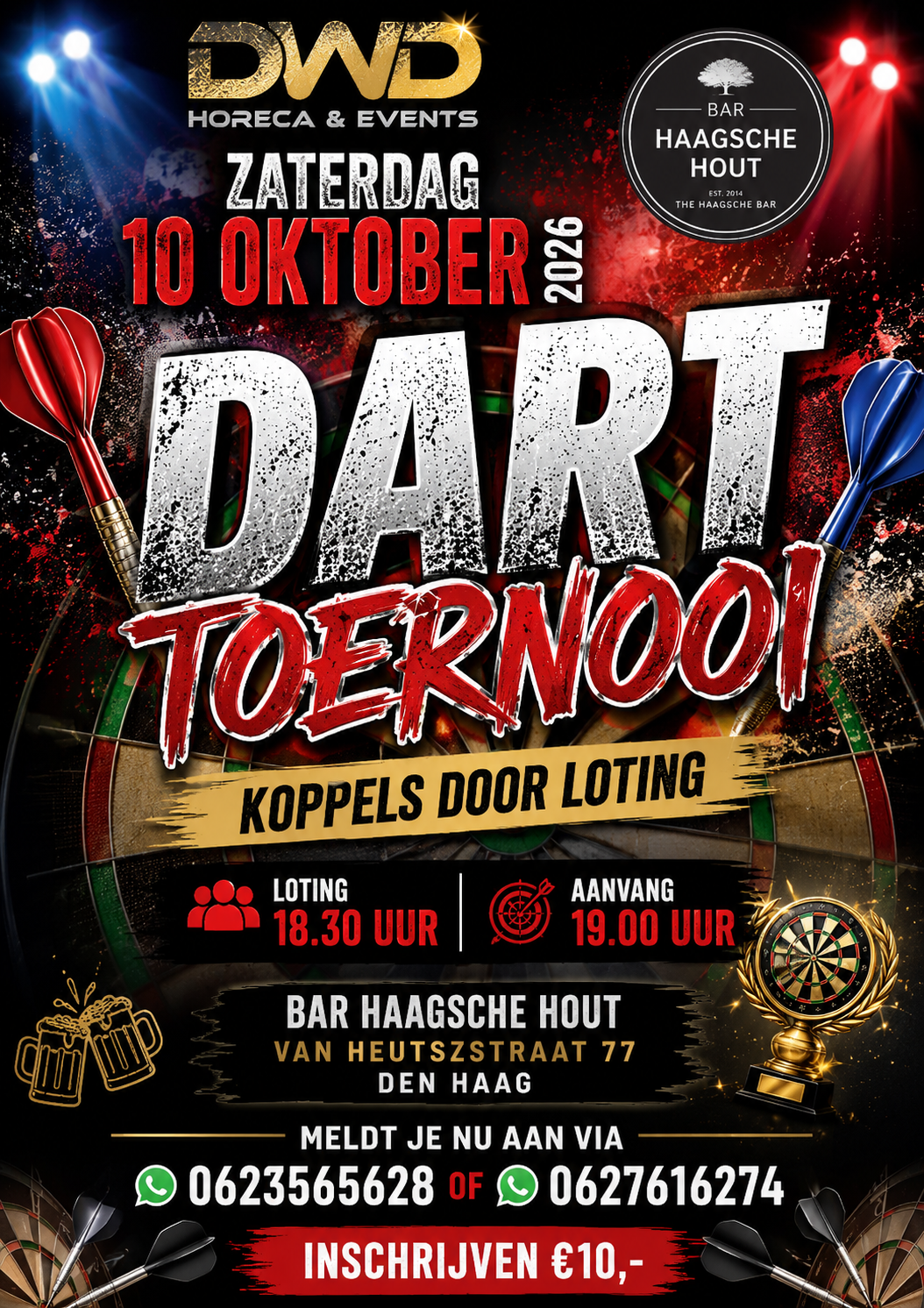 Koppel dart toernooi
